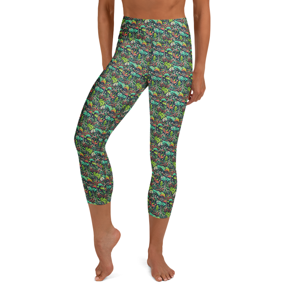 Enchanted Forest Floral Doodle Yoga Leggings