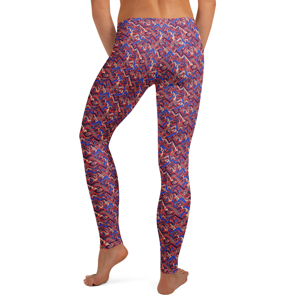 Valentine's Doodles Leggings - Passionate Stride alternate view