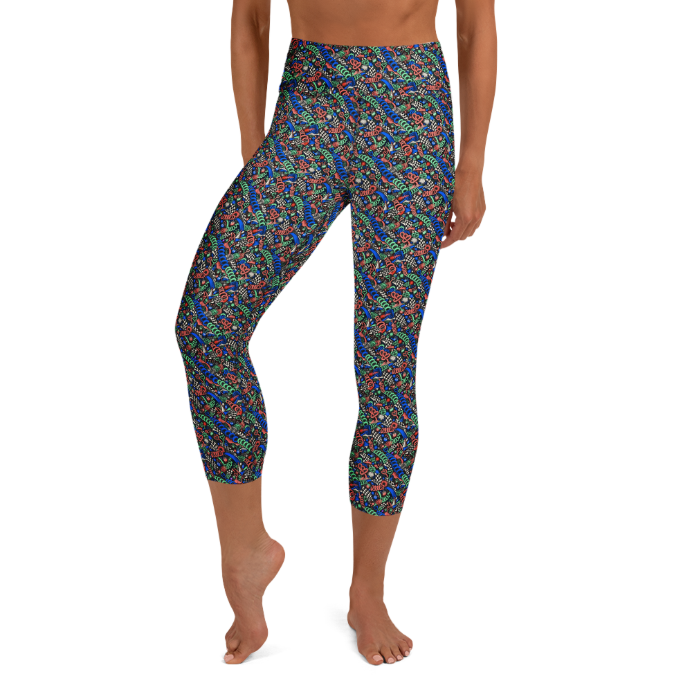 Valentine's Doodle Heart Harmony Yoga Leggings