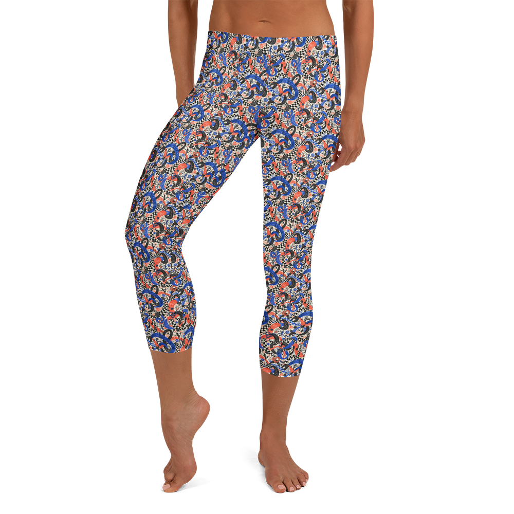 Valentine's Doodle Passionate Capri Leggings