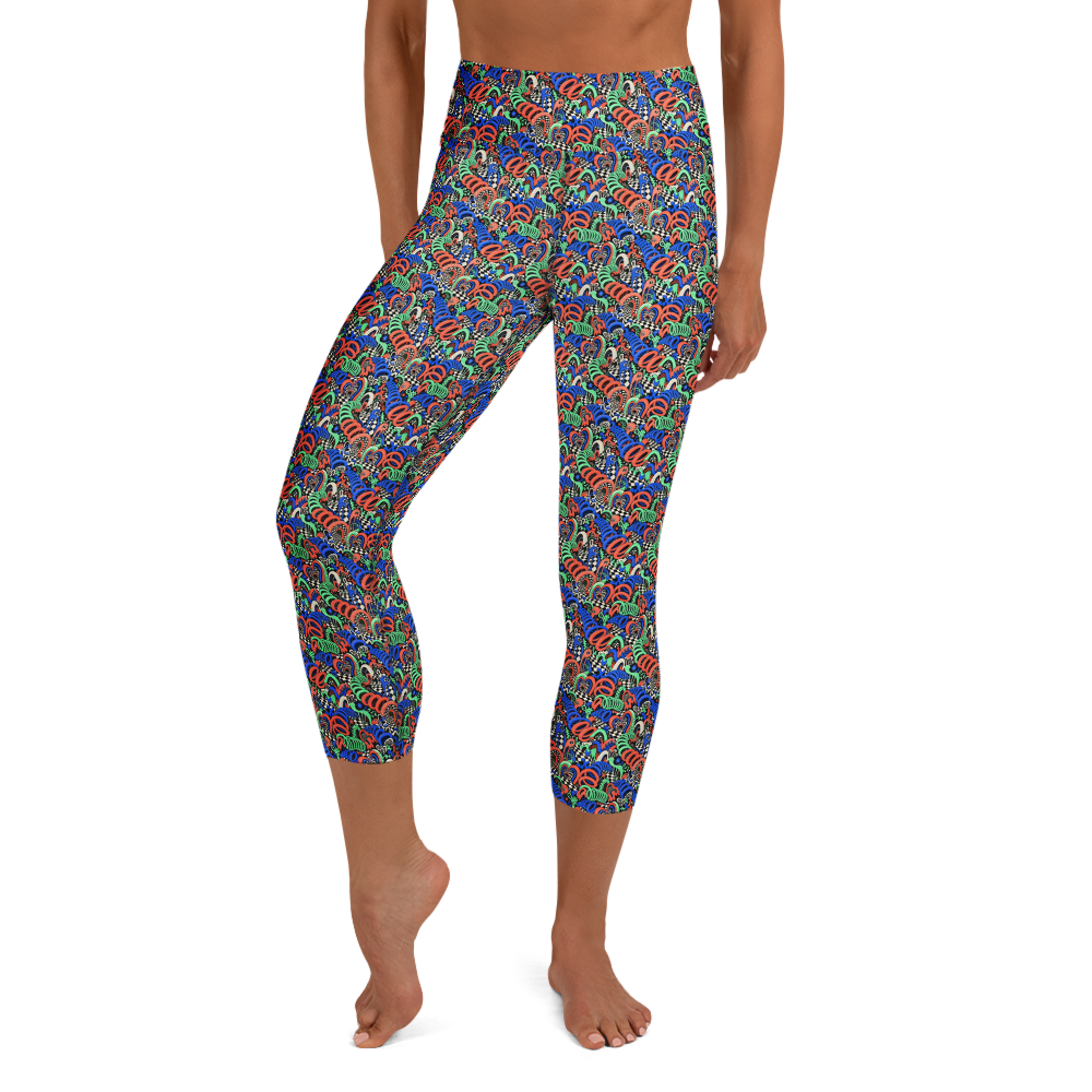 Chic Valentine's Doodle Yoga Leggings – Flex Your Heart Out