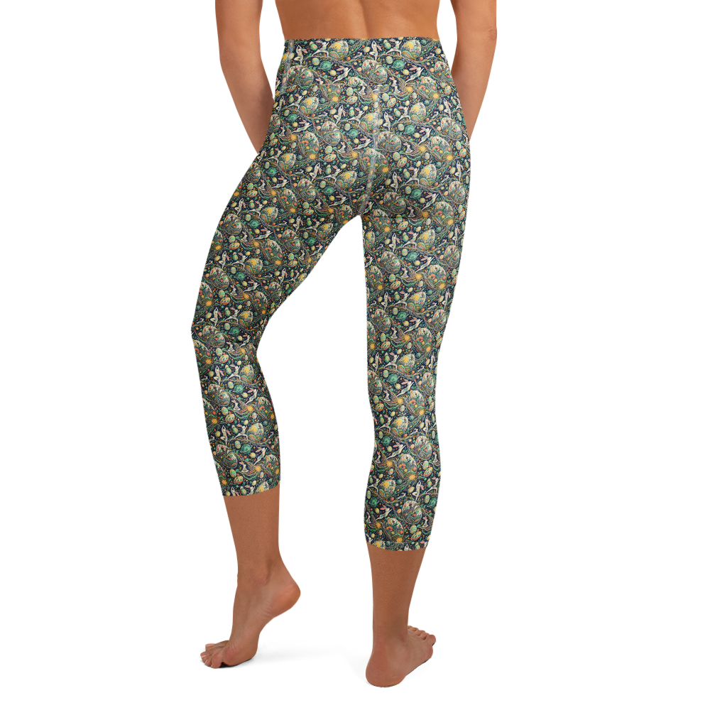 Garden Bunny Yoga Capri Leggings for Easter Practice alternate view