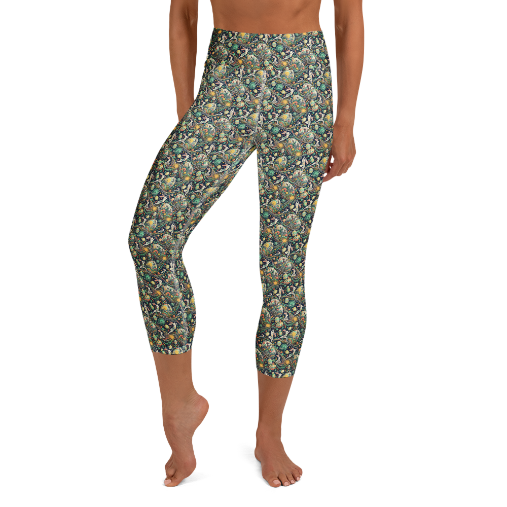 Serene Garden Bunny Yoga Leggings for Easter Practice