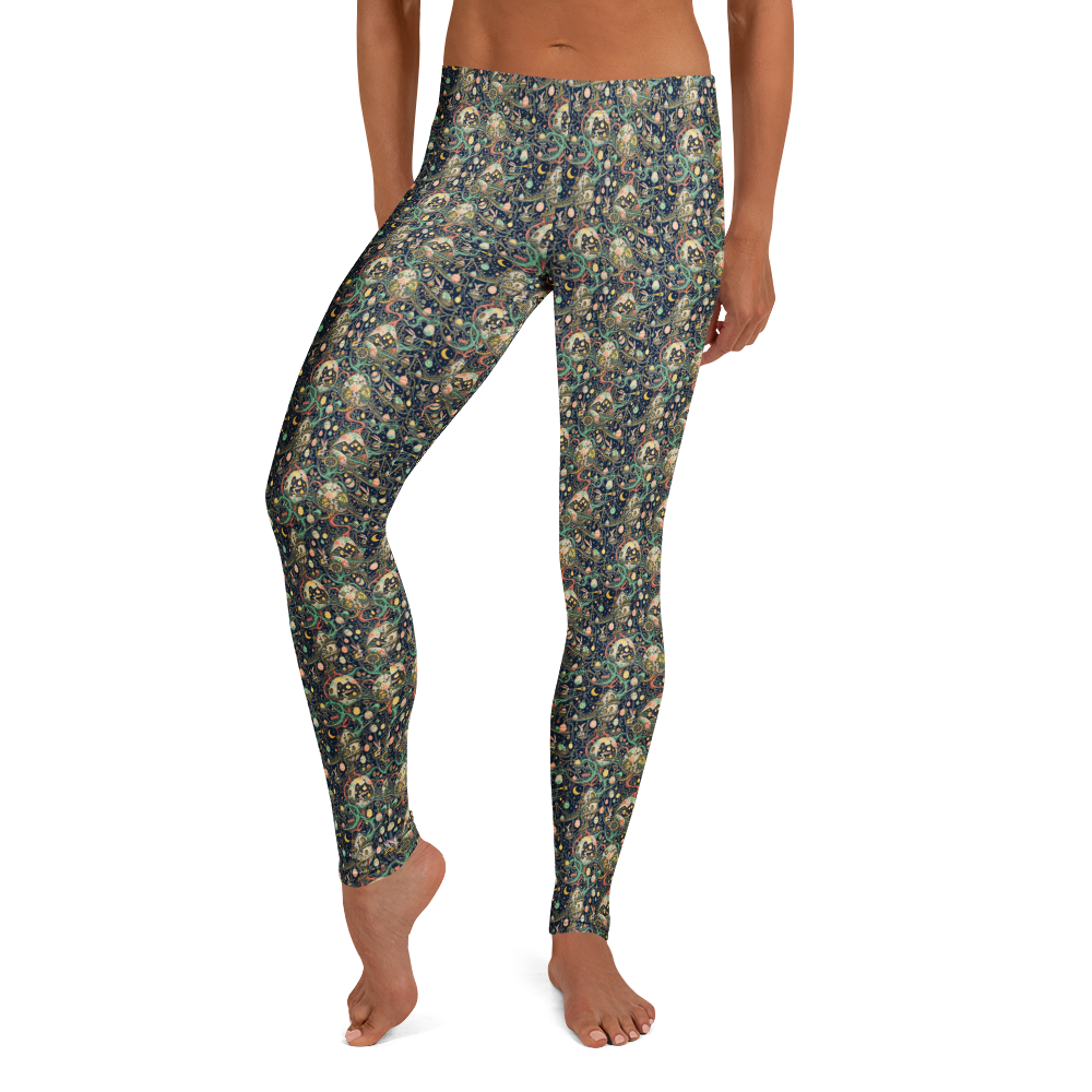 Evening Egg Tree Elegance Full-Length Leggings for Festive Nights