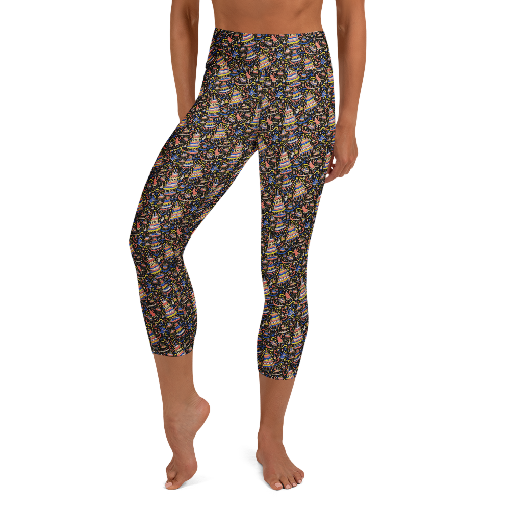 Abstract Artistry Cake Yoga Leggings