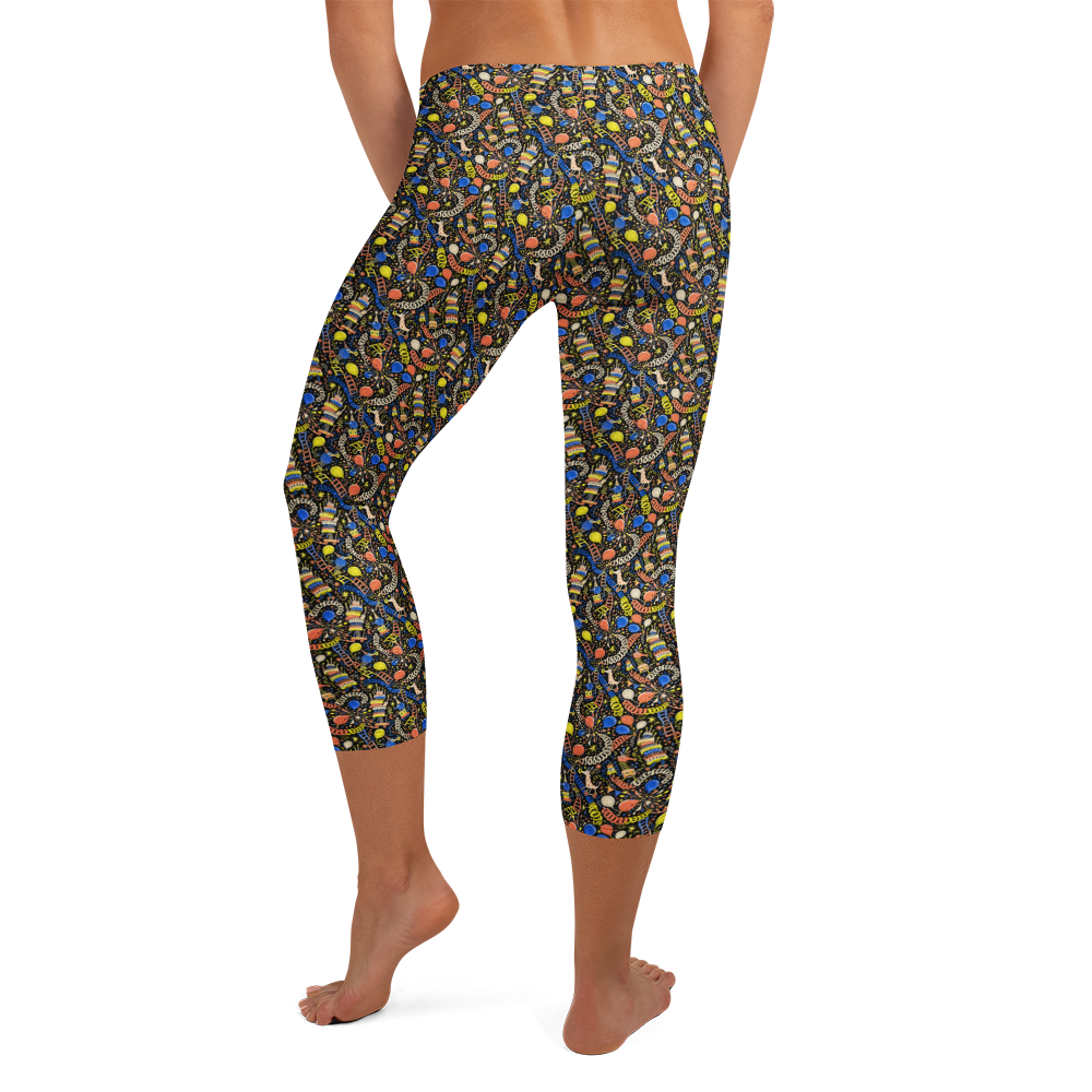 Balloon Burst Doodle Capri Leggings alternate view