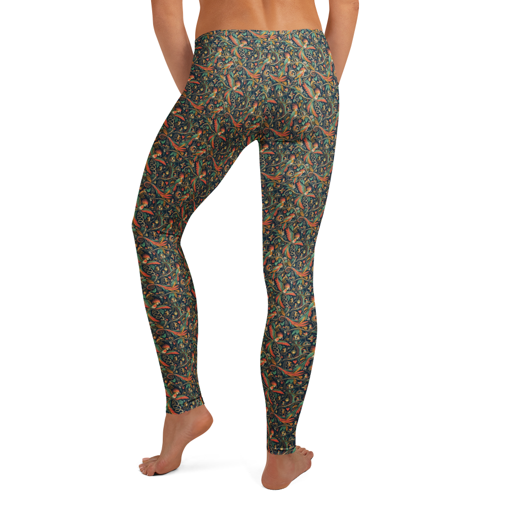 Parrot Print Leggings - Enchanted Eden Midnight Flora alternate view