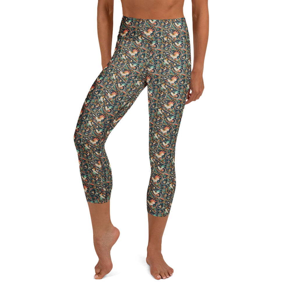 Cockatoo Serenity Yoga Leggings - Monochrome Harmony