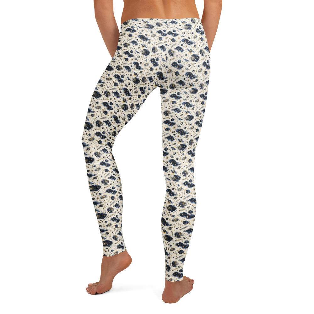 Cosmic Doodle Leggings - Starry Night Design alternate view