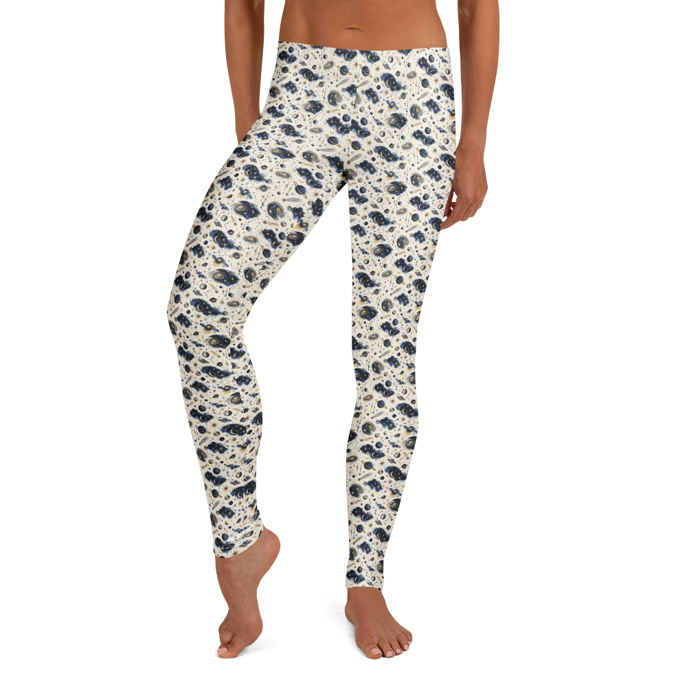 Cosmic Doodle Full-Length Leggings - Starry Night Stretch