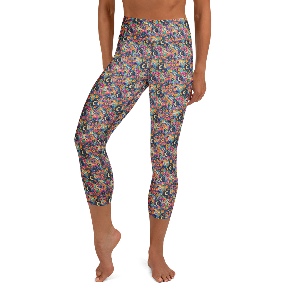 Kaleidoscope Doodle Yoga Leggings - Stretch in Style
