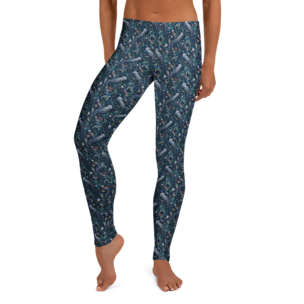 Enchanted Seascape Leggings - Mystical Ocean Adventure