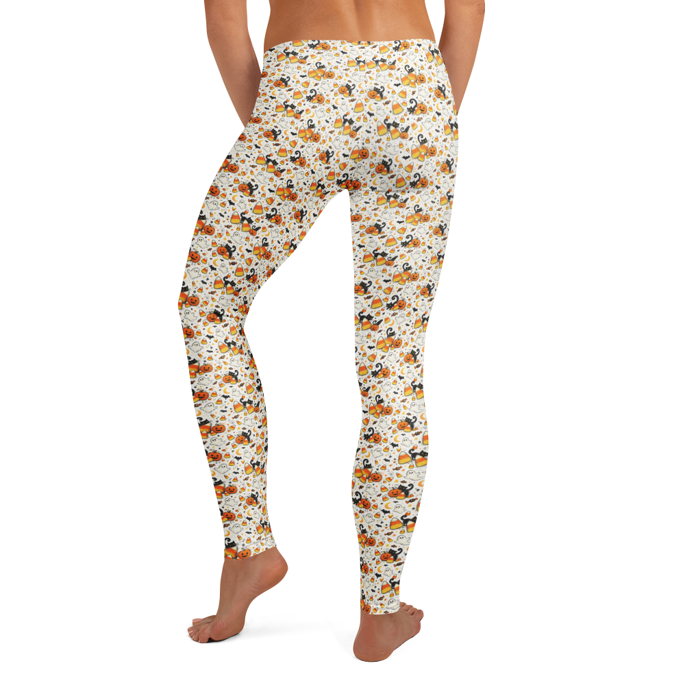 Halloween Doodles Leggings - Candy Corn Celebration alternate view