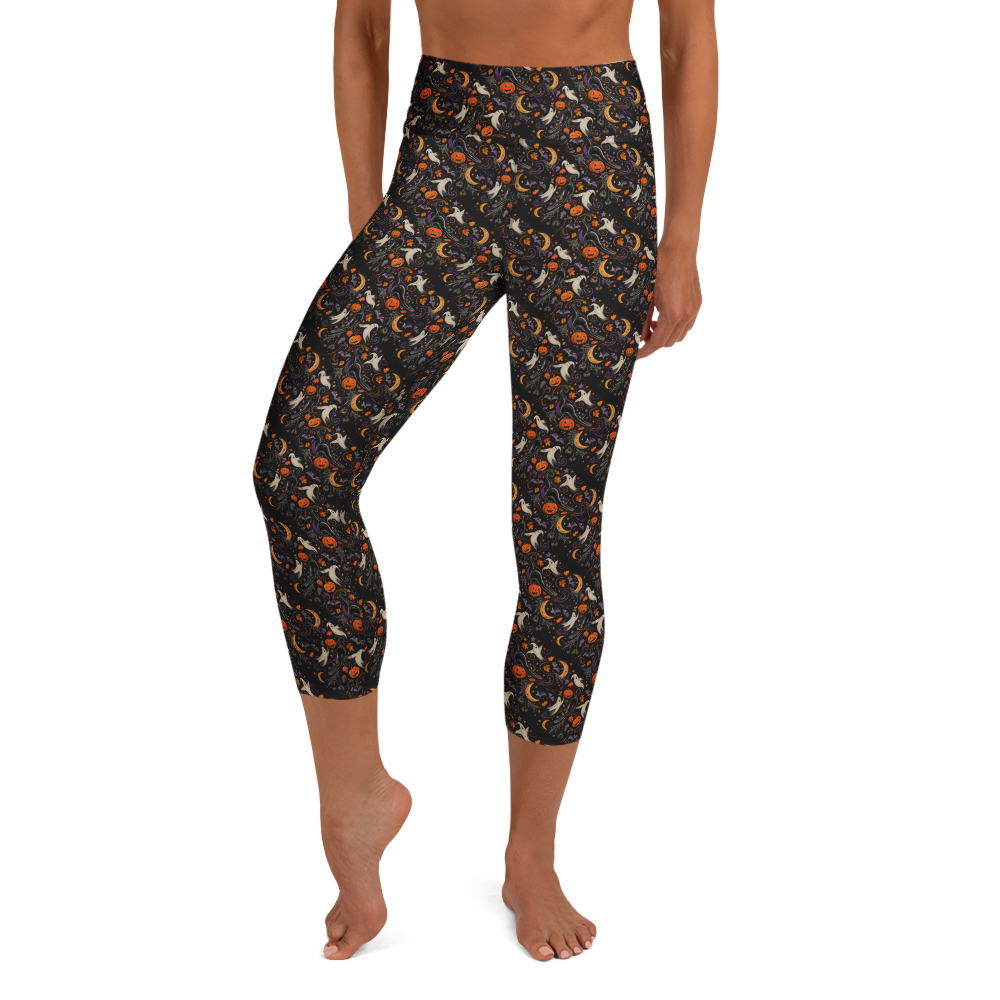 Halloween Doodles Yoga Leggings - Spooky Stretch