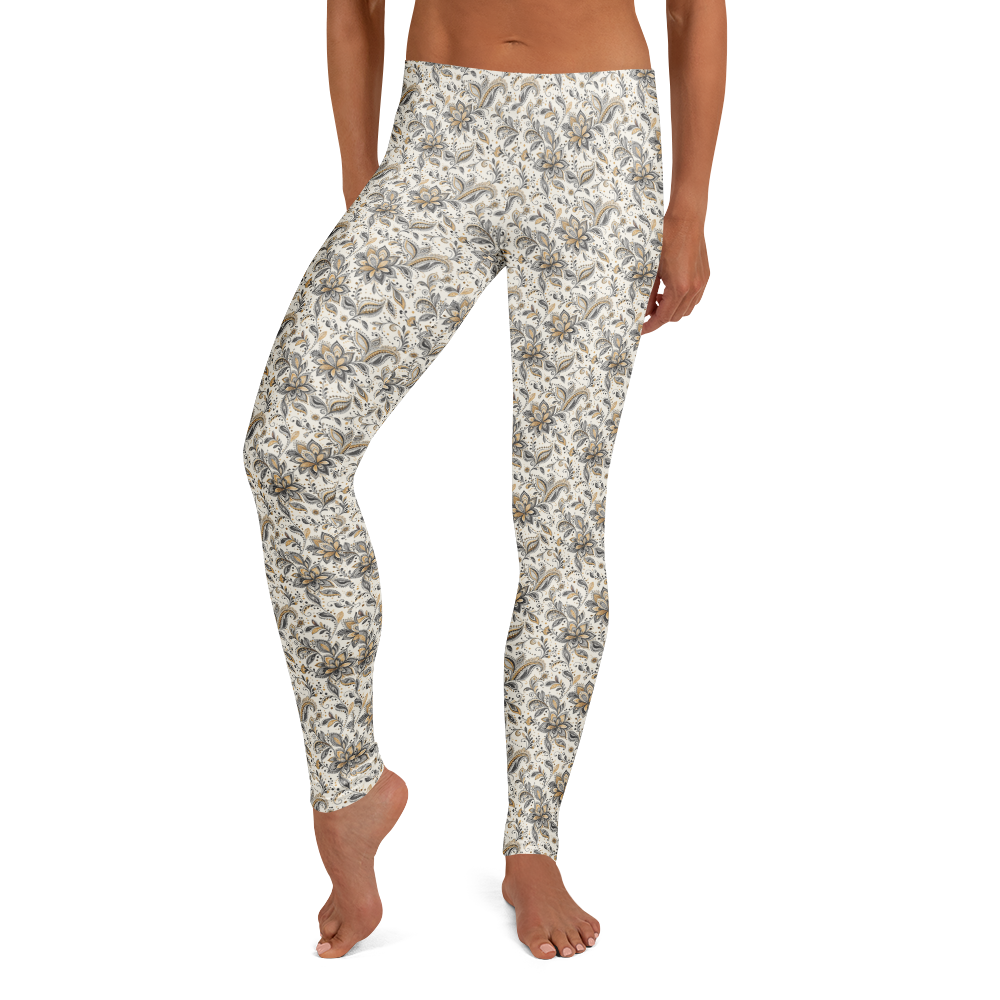 Zentangle Full-Length Leggings - Intricate Elegance Unveiled
