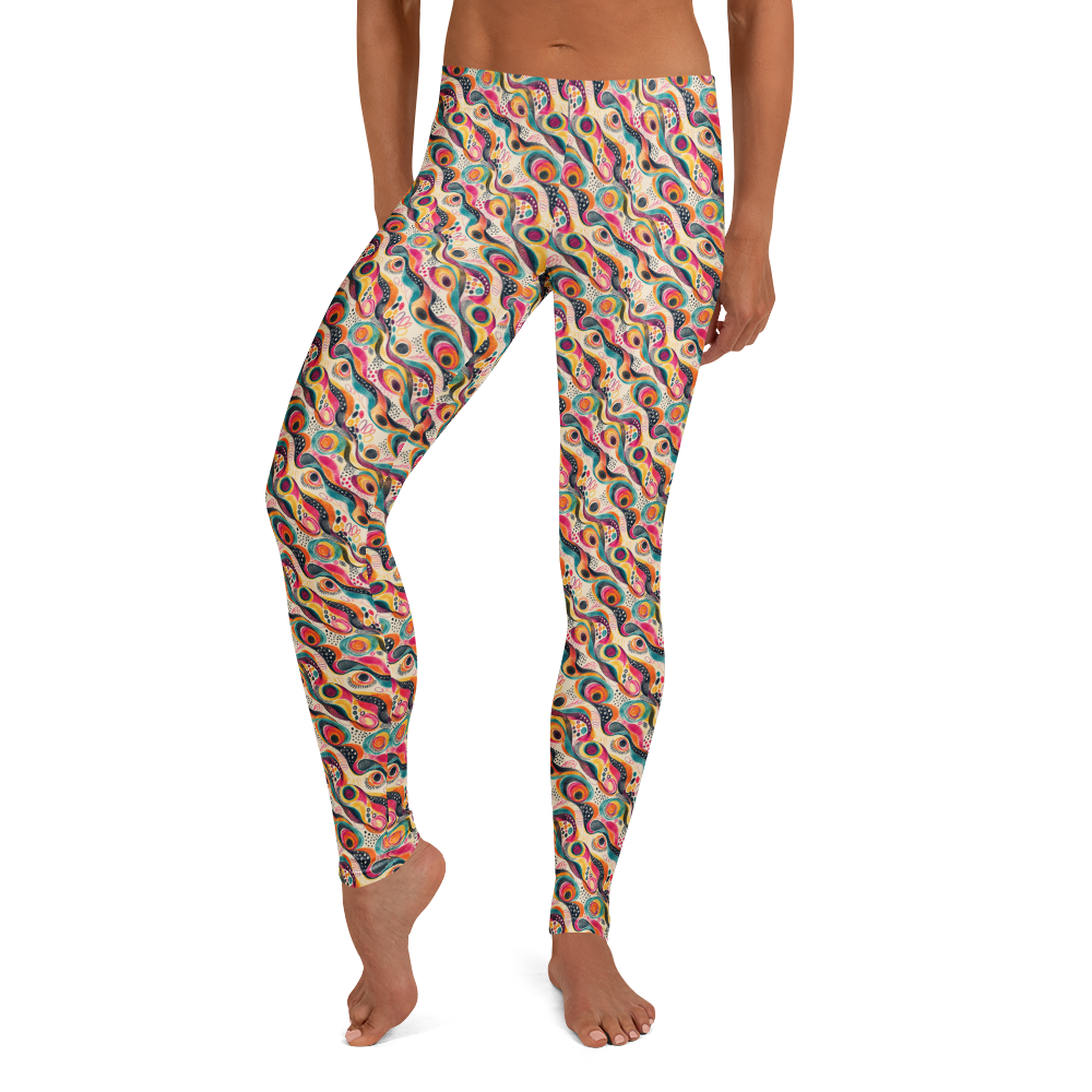 Scribble Diffusion Kaleidoscope Abstract Doodle Leggings