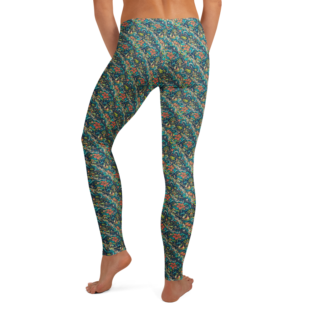 Blooming Garden Doodles Leggings alternate view