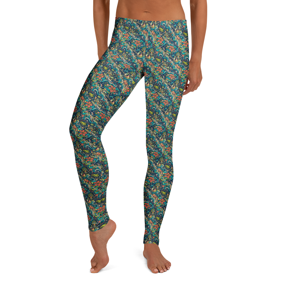 Blooming Garden Doodles Leggings Design
