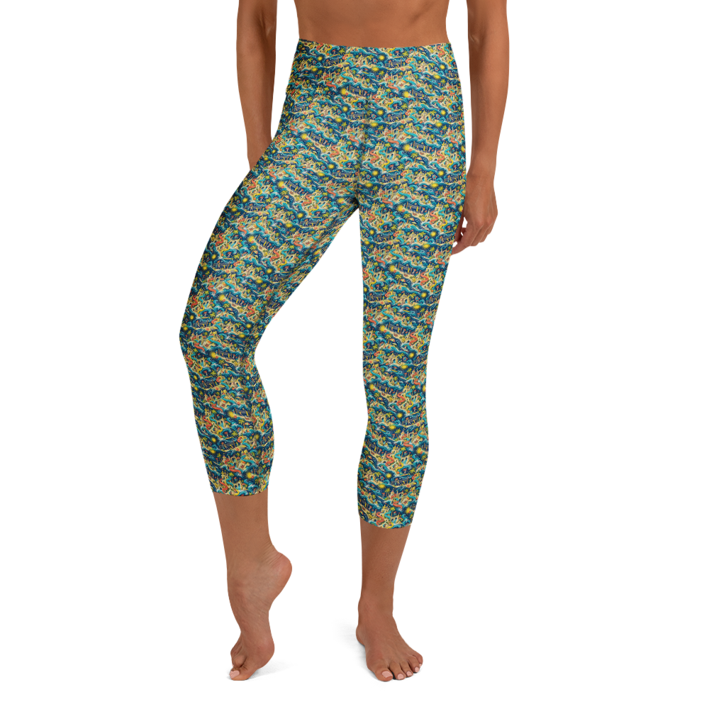 Vibrant Beach Activities Yoga Leggings