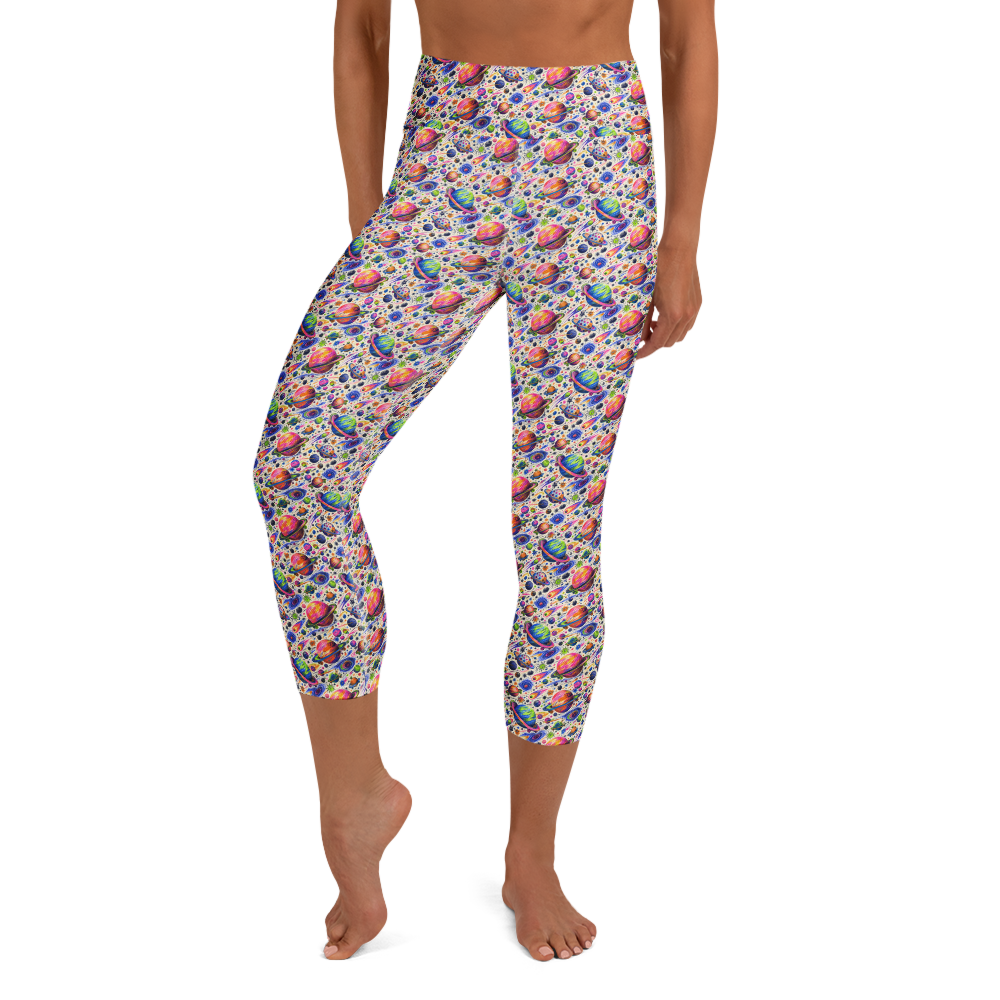 Yoga Leggings with Cool Doodles Art for Creative Practice