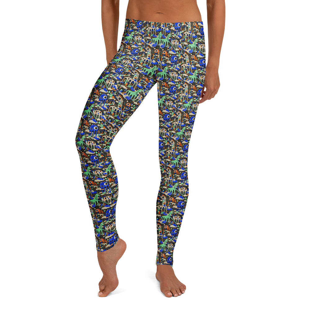 Artistic Geometric and Cloud Doodles Leggings