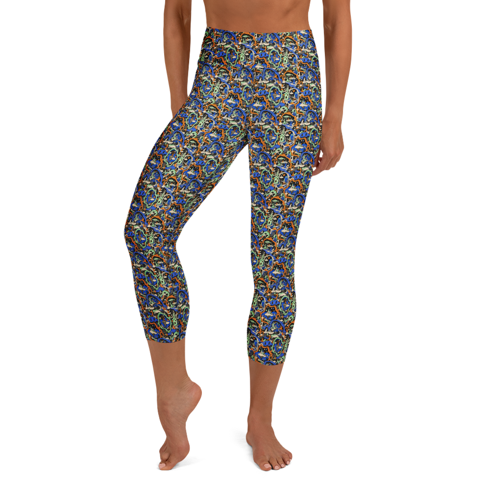Artistic Geometric and Cloud Doodles Yoga Leggings
