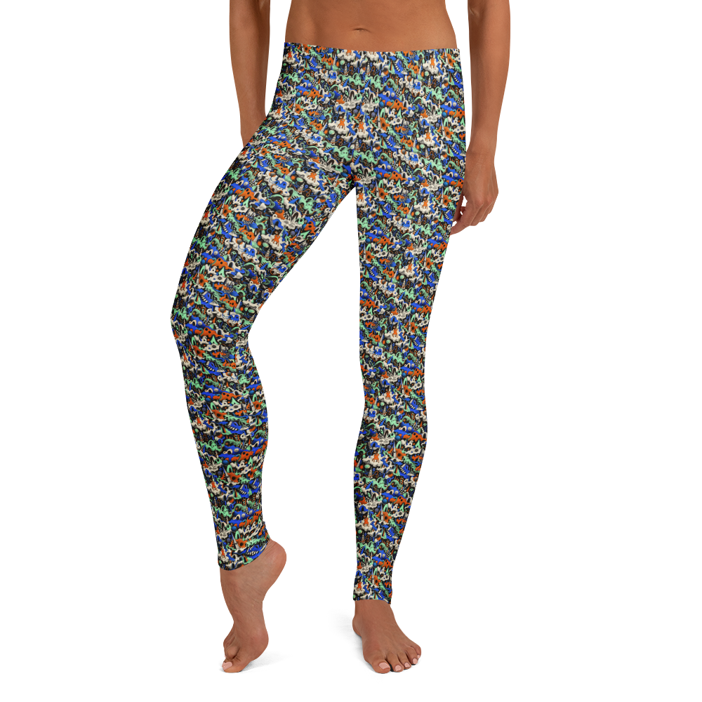 Artistic Geometric and Cloud Doodles Leggings