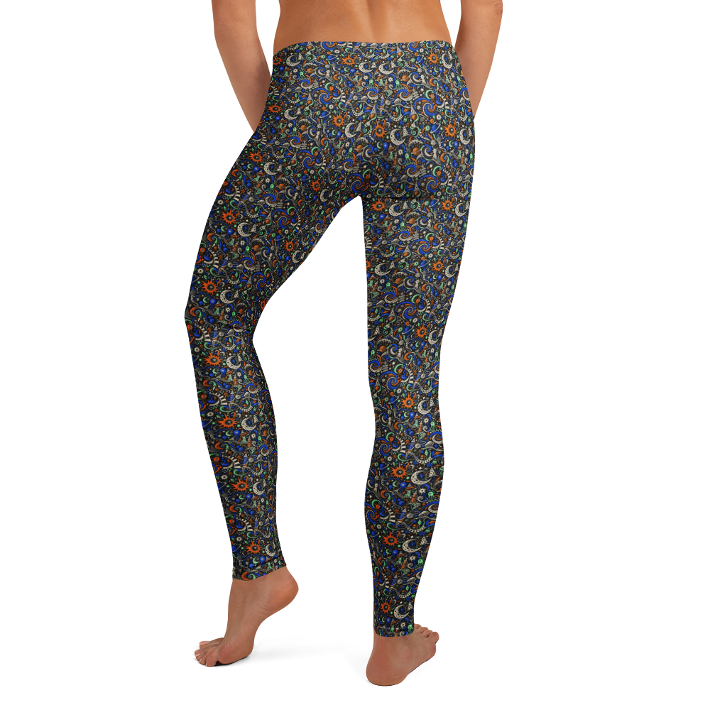 Celestial Cool Doodle Leggings with Dynamic Print alternate view