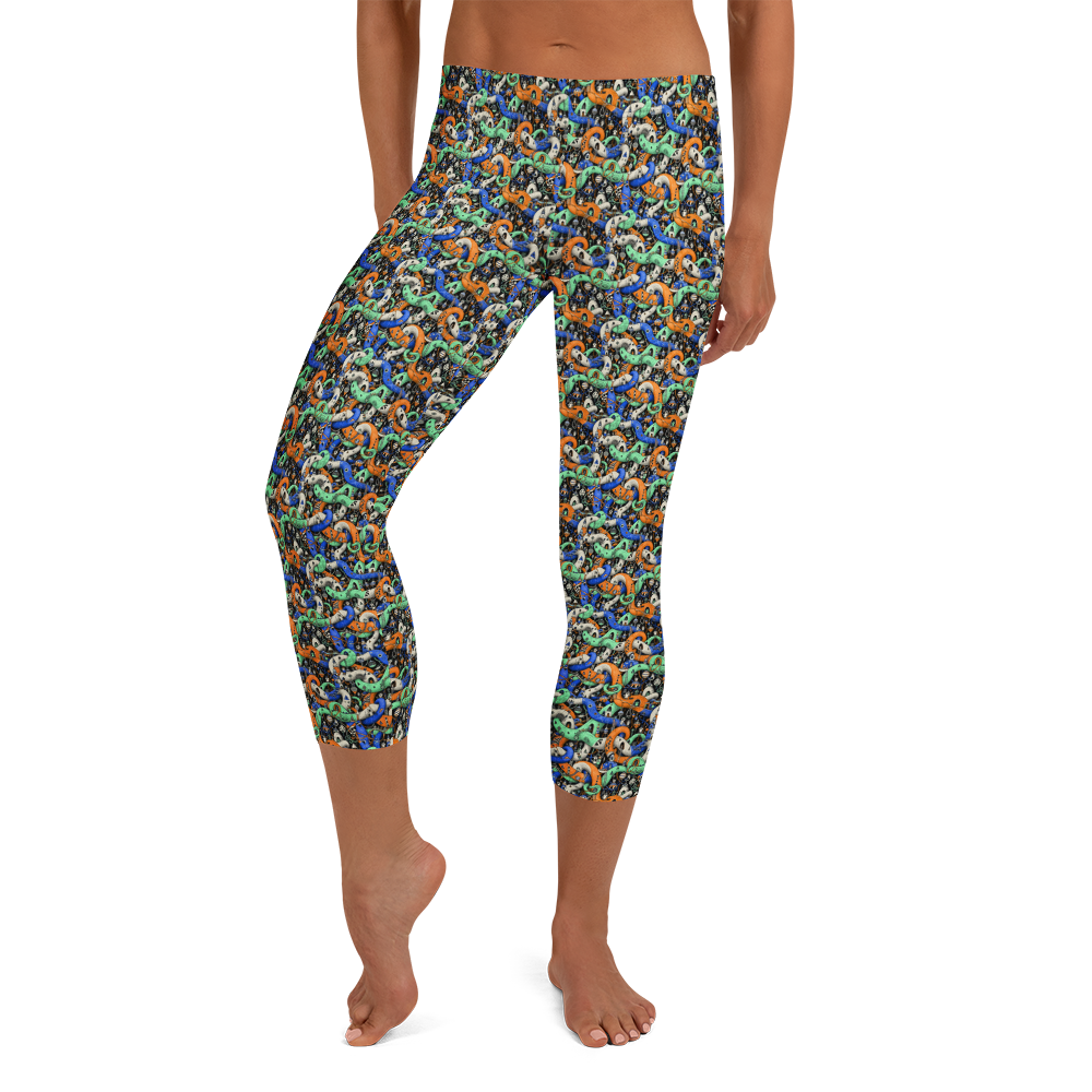 Cool Doodle Bloom Capri Leggings