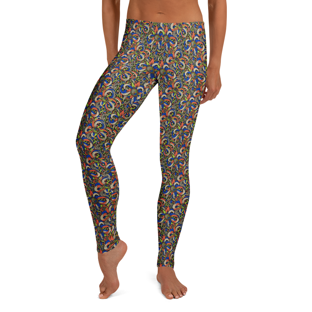 Vibrant Sunflower Active Workout Leggings