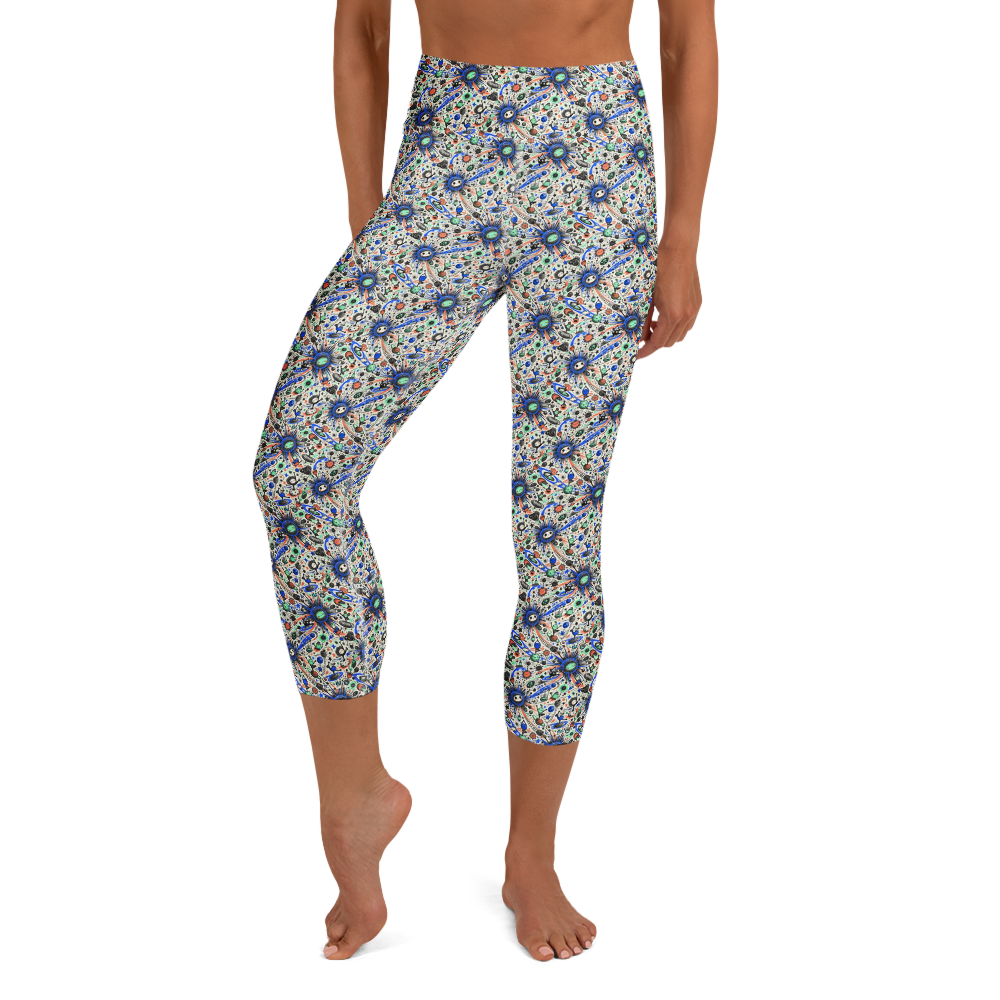 Yoga Leggings with Fun Cute Doodles