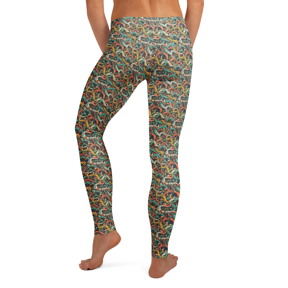 Cute Animals Leggings with Artistic Adorable Doodles alternate view