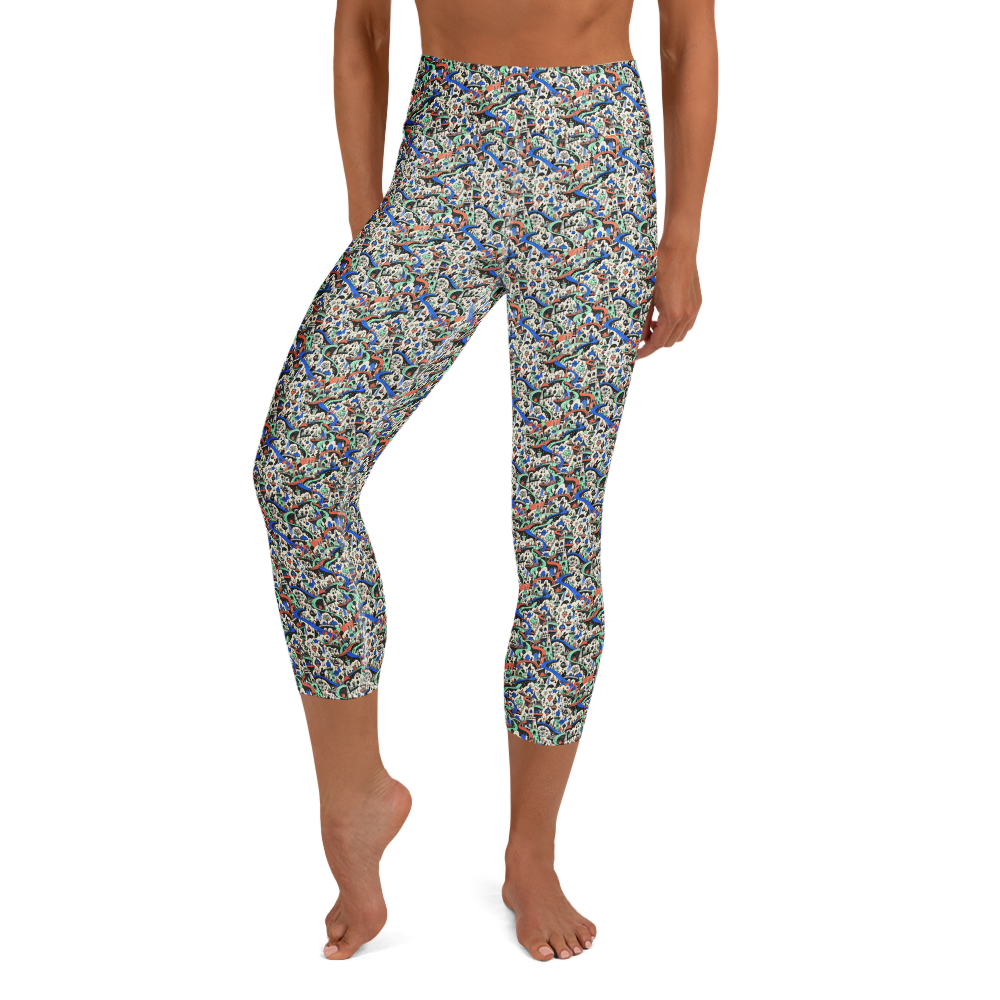 Yoga Leggings with Adorable Cute Doodles