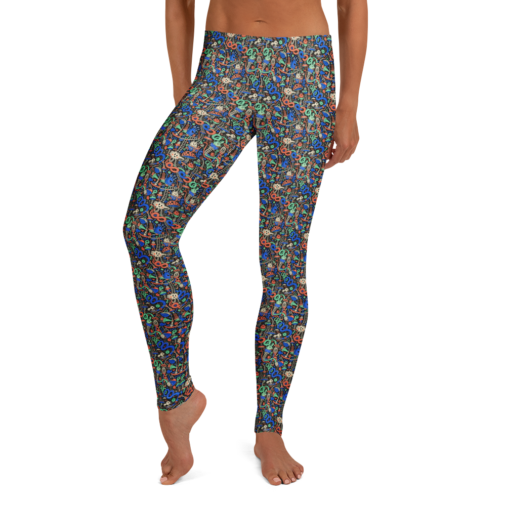 Happy Cute Doodles Leggings for Any Occasion