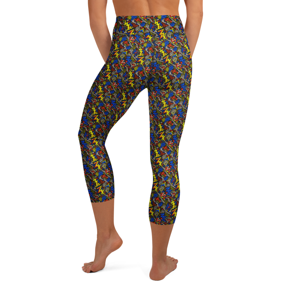 Abstract Energy Yoga Capri Leggings alternate view