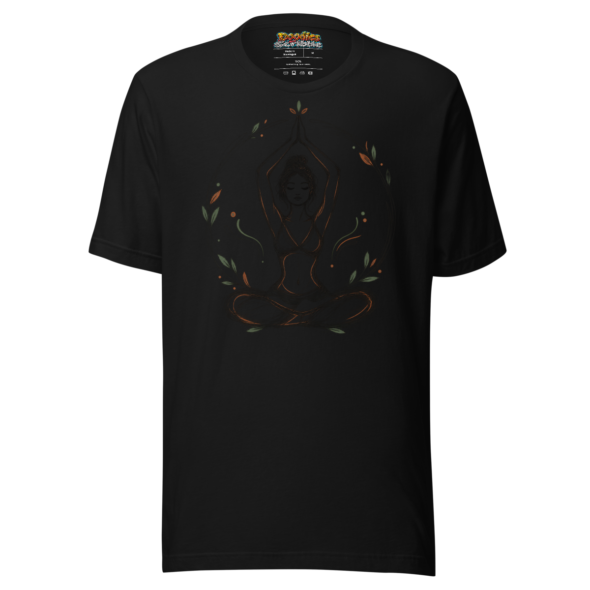 Yogic Serenity T Shirt with Calm Pose Design alternate view