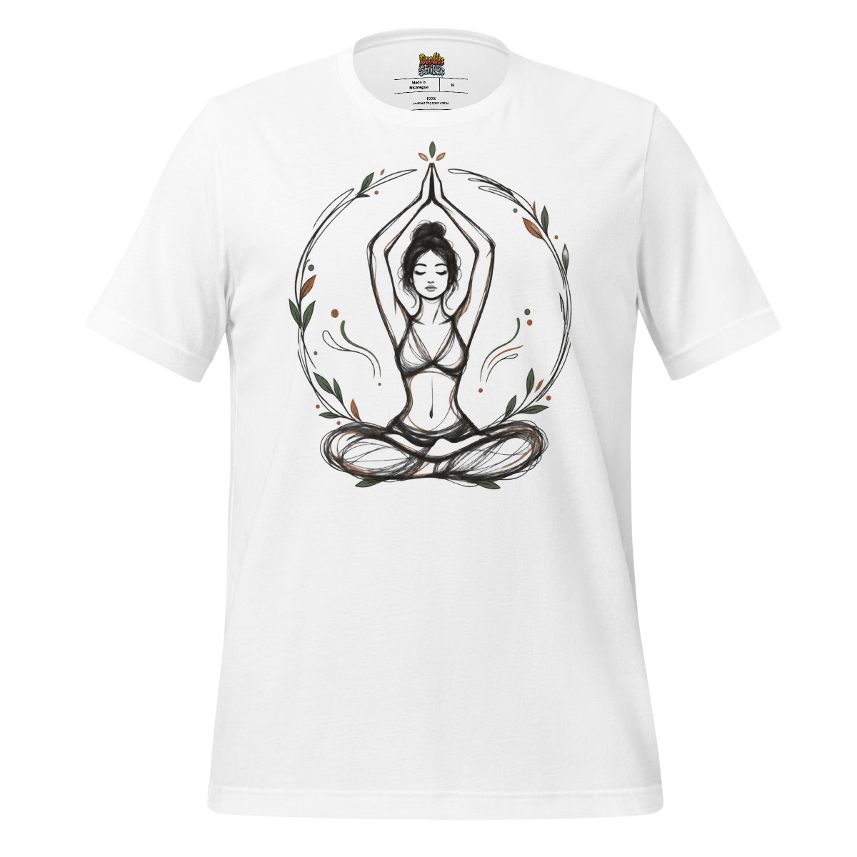Yogic Serenity T-Shirt with Calm Pose Design alternate view