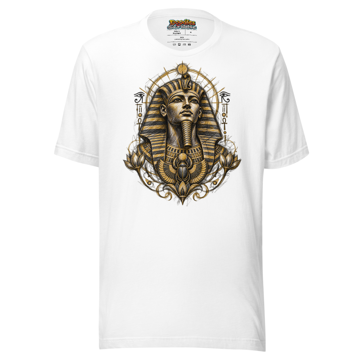 Pharaoh's Glyph T-Shirt - Eternal Egypt Scribble