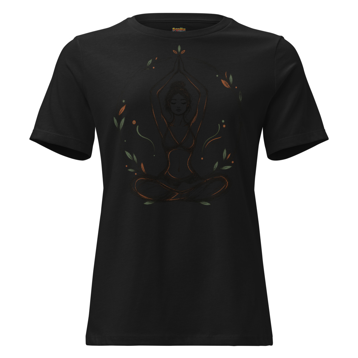 Yogic Serenity with Calm Pose Design Women’s relaxed T shirt alternate view