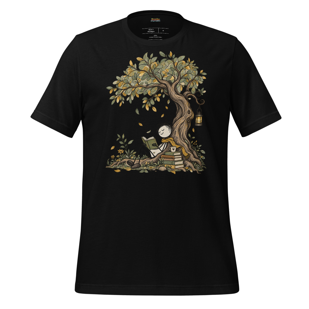 Reading Nook T Shirt Serene Stick Figure Retreat alternate view