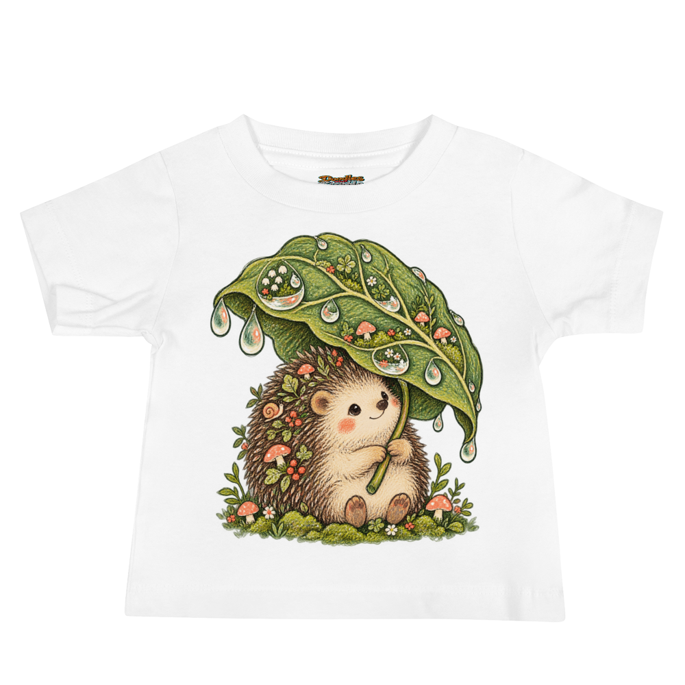 Hedgehog Leaf Garden Baby T Shirt