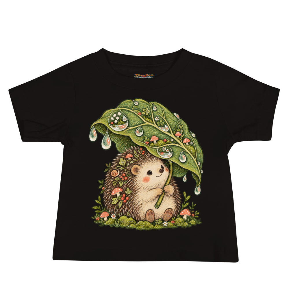 Hedgehog Leaf Garden Baby T Shirt alternate view