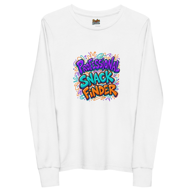 Professional Snack Finder Youth Long Sleeve T Shirt in White