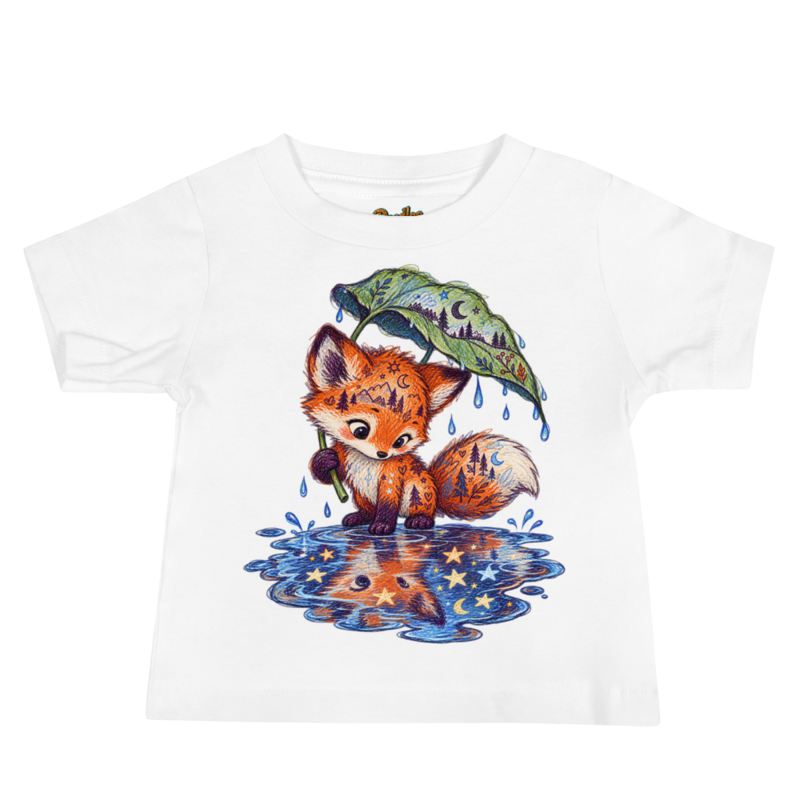 Fox Leaf Umbrella Baby T Shirt