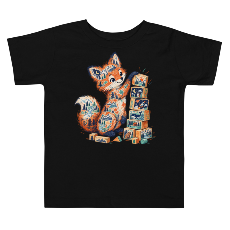 Fox Wood Blocks Toddler T Shirt alternate view