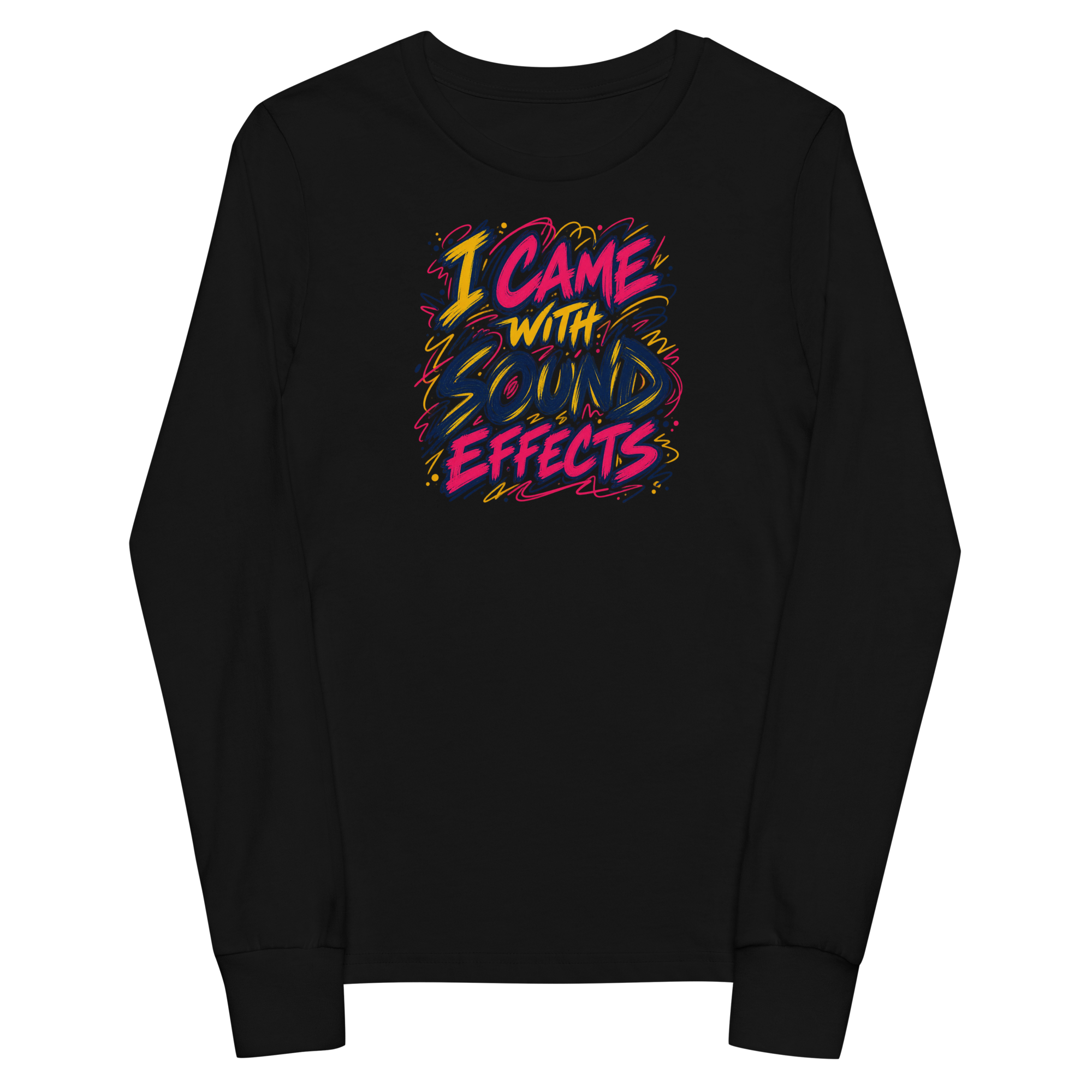I Came With Sound Effects Youth Long Sleeve T Shirt alternate view