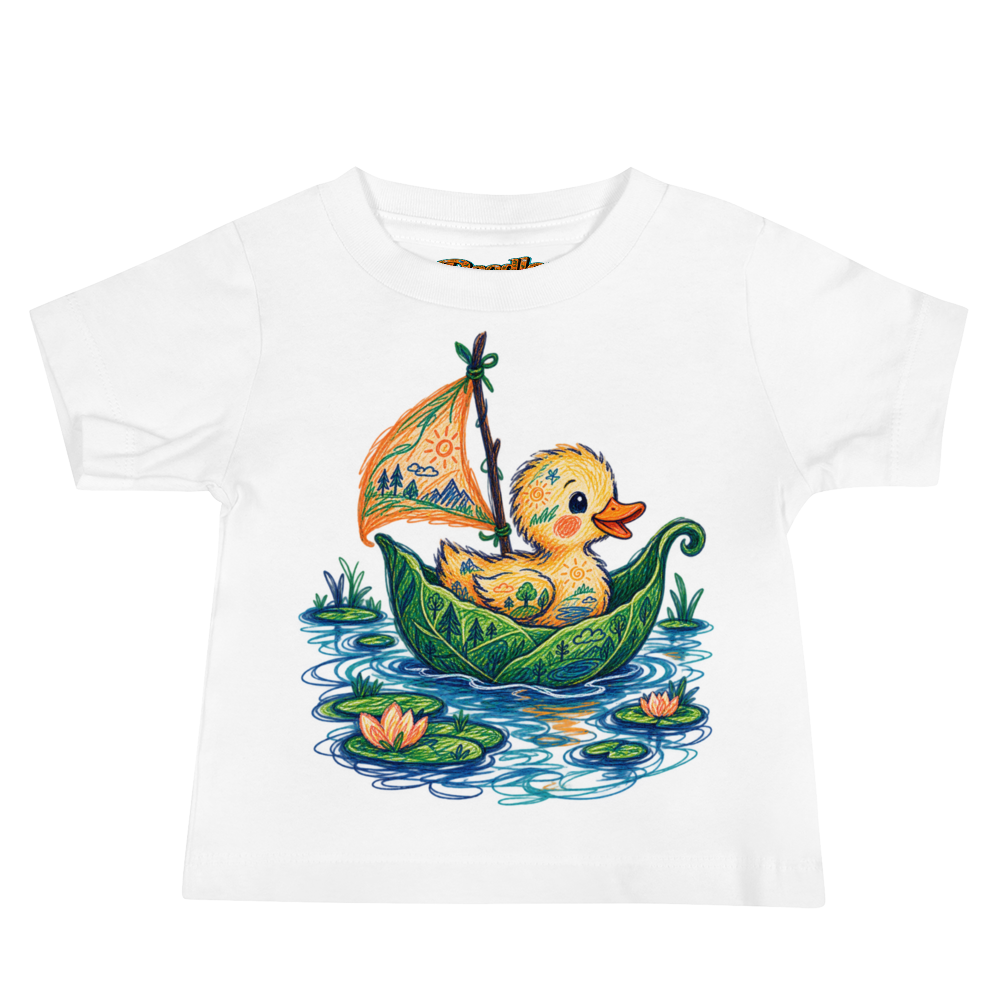 Duckling Sailing In A Baby T Shirt in White