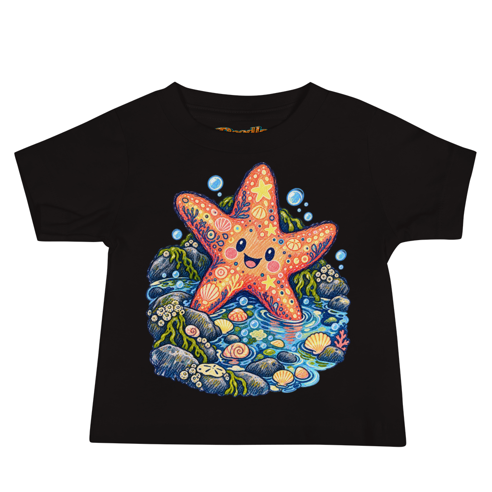 A Smiling Starfish Exploring A Tide Pool Baby T Shirt alternate view