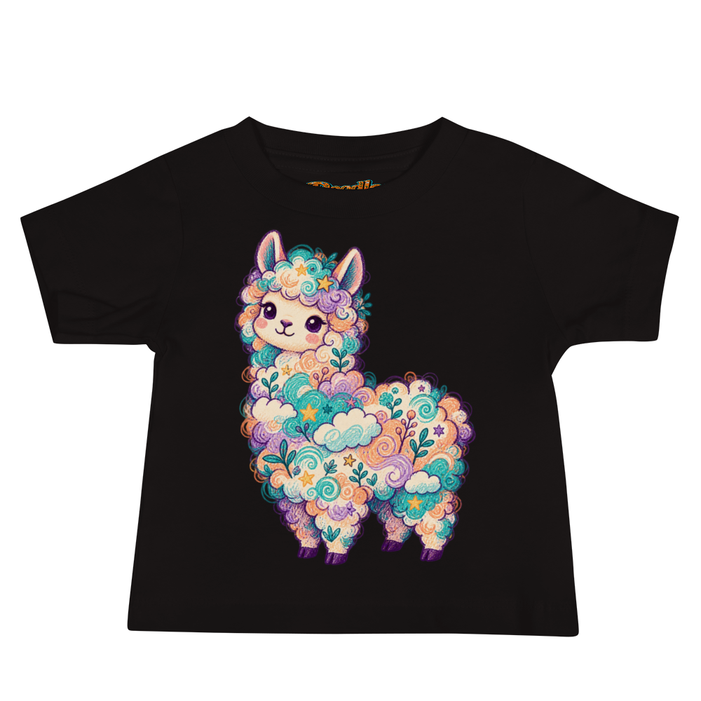 An Alpaca Wrapped In A Fluffy Cloud Baby T Shirt alternate view