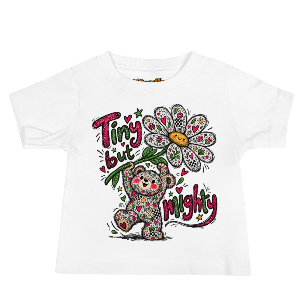 Tiny But Mighty Doodle Style Sample V2 Baby T Shirt